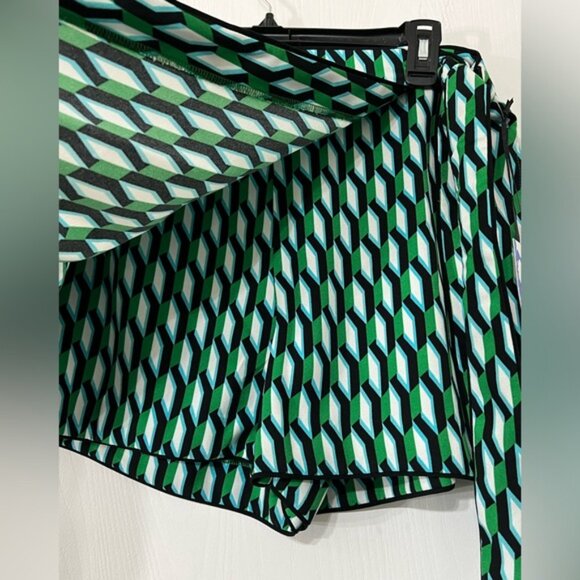 2PC SET Diane Von Furstenberg DVF for Target Arrow Geo Green Mini Skort & Top - Picture 12 of 16